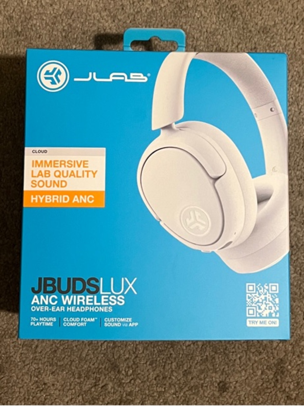 JLab JBuds LUX Over-Ear Wireless Headphones - White